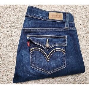 Levi's Too Superlow 524 Skinny Jean Size 11M Flap Button Back Pockets 32x31